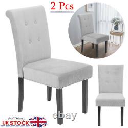 2pcs Modern Velvet Soft Upholstered Chair Fabric Dining Chairs Velvet/Fabric UK