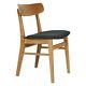 2xhabitat Vince Oak Dining Chairs Charcoal Upholstered Seat Cushion 777505 Sa784