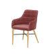 2x Dining Chairs Armchair High Back Upholstered Velvet Oak/metal Leg Fabric Grey