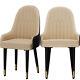 2x Dining Chairs Kitchen Cafe Lounge Chair Sofa Upholstered Leather Fabric Seat