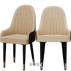 2x Dining Chairs Kitchen Cafe Lounge Chair Sofa Upholstered Leather Fabric Seat