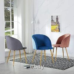 2x Modern Accent Chair Living Room Armchair Upholstered Dining Chair Soft Velvet