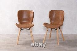 2x Tan Dining Chairs Modern Chair Cafe Chair Kitchen Chair Pair Of Chairs