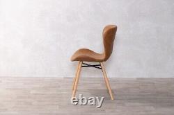 2x Tan Dining Chairs Modern Chair Cafe Chair Kitchen Chair Pair Of Chairs