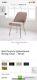 2x West Elm Mid Century Dusty Blush Velvet Upholstered Dining Chairs Rrp £499