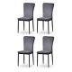 4/6 Dining Chairs Side Chairs High Back Velvet/faux Leather Padded Seat Office