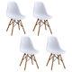 4/8 Retro Style Lounge Office Chair Dining Chairs Wooden Leg Kitchen Commercial