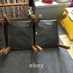 4 Brown Real leather Dining chairs. Made It Italy. Used. VG Condition. M&S