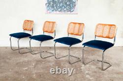 4 Cesca Cantilever Upholstered Dining Chairs Bauhaus Marcel Breuer Delivery