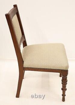 4 Edwardian Dining Chairs Upholstered Seats and Bscks FREE Nationwide Delivery