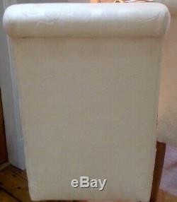 4 Laura Ashley Scroll Back Cream Upholstered Dining Chairs