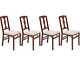 4 Luxury Folding Dining Chairs Mahogany Hardwood Wooden Upholstered Fold Flat