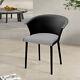 4 Pcs Upholstered Dining Chair Kitchen Side Chairs With Armrests Plastic Frame