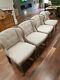 4 Riviera Maison Upholstered Wing Back Dining Chairs