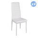 4 White Dining Chair Kitchen Pu Upholstered High Back Computer Chair Home Uk