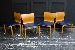 4 X Dancer & Hearne Bent Plywood Linking Chairs MID Century Modernist Delivery