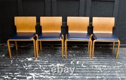 4 X Dancer & Hearne Bent Plywood Linking Chairs MID Century Modernist Delivery