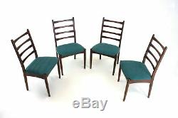 4 X Vintage Teak Danish Influence Dining Chairs (Re Upholstered)