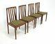 4 X Vintage Teak Danish Influence Dining Chairs By Meredew. (re Upholstered)