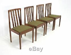 4 X Vintage Teak Danish Influence Dining Chairs by Meredew. (Re Upholstered)