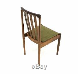 4 X Vintage Teak Danish Influence Dining Chairs by Meredew. (Re Upholstered)