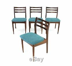 4 X Vintage Teak Danish design Dining Chairs (Re Upholstered)