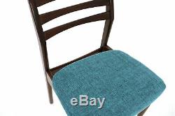 4 X Vintage Teak Danish design Dining Chairs (Re Upholstered)