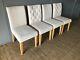4 X Dining Chairs From Next Home Linen Upholstered Upholstery Fabric Neutral