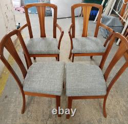 4 x Meredew Dining Chairs -Incl. 2 x Carver. Upholstered in Grey