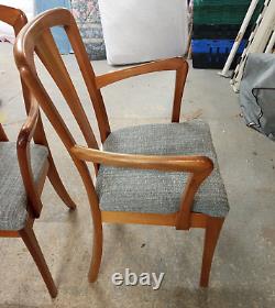 4 x Meredew Dining Chairs -Incl. 2 x Carver. Upholstered in Grey