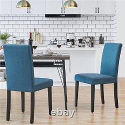 4pcs Dining Chair Kitchen Fabric Upholstered Chair for Dining Living Room Modern