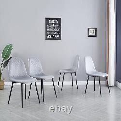 4pcs Velvet Dining Chairs Upholstered Seat Metal Legs for Dining Room Kitchen