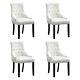 4x Knocker Dining Chairs Accent Button Tufted Upholstered Studded Velvet Chair