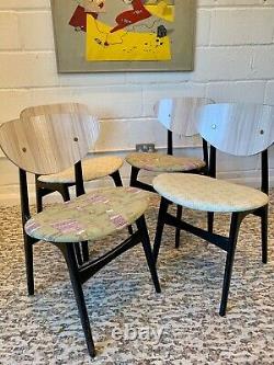 4x NEWLY UPHOLSTERED G Plan Butterfly Dining Chairs Mid Century 60s 70s