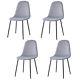 4x Pu Leather Velvet Dining Chairs Metal Golden Chromed Legs Dining Room Kitchen