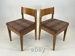 4x Wonderful Mid Century Dining Chairs Retro Vintage Danish 60s 70s Upholstered