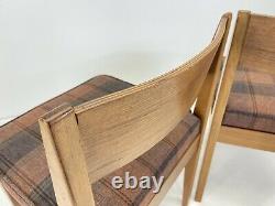4x Wonderful Mid Century Dining Chairs Retro Vintage Danish 60s 70s Upholstered