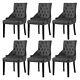 6pcs Velvet Knocker Dining Chairs Accent Tufted Studded Dining Room Kitchen Home
