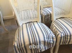 6 Beautiful laura Ashley Upholstered Dining chairs And French style Dining table