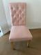 6 Brand New Dining Chairs Rose Padded Button Backed Chairs