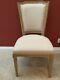 6 Eaton Oak French Style Dining Chairs Linen Fabric Upholstered Rrp £1390 Hants