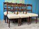 6 Edwardian Mahogany Carved Antique Dining Chairs For Reupolstry Delivery