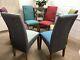 6 G Plan Dining Chairs Newly Upholstered In Multicoloured Tweeted Fabric