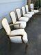 6 Gold French Style Vintage Dining Chairs Newly Upholstered Stunning