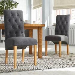 6 Grey Upholstered Fabric Chairs (Anya, Wayfair)