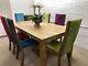 6 John Lewis Dining Chairs And Tablenewly Upholstered In Multicoloured Velvet