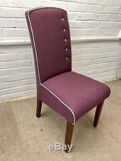 6 John Lewis Dining Chairs Newly Upholstered In Multicoloured Fabric