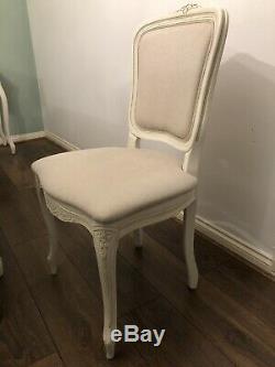 6 Laura Ashley Provencale Ivory Upholstered Dining Chairs