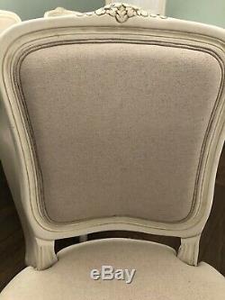 6 Laura Ashley Provencale Ivory Upholstered Dining Chairs