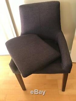 6 Made. Com Percy Upholstered Dining Chair Grey Excellent Cond